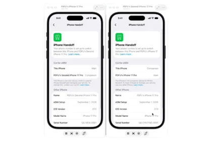 oalLAXEG mesmo numero em dois iphones ios 27