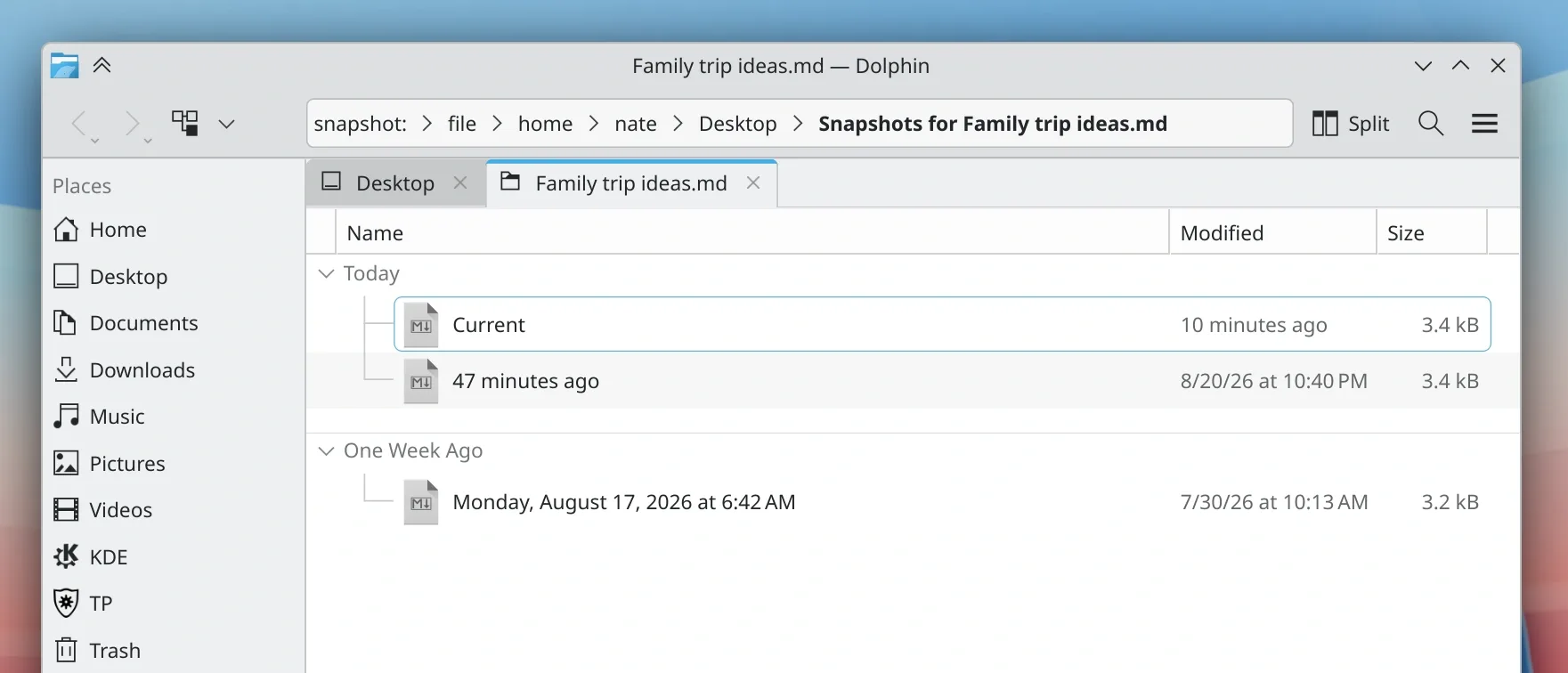 KDE Linux atinge 85% do Beta e integra "máquina do tempo" nativa no Dolphin 2 rIa8vdlG image 2