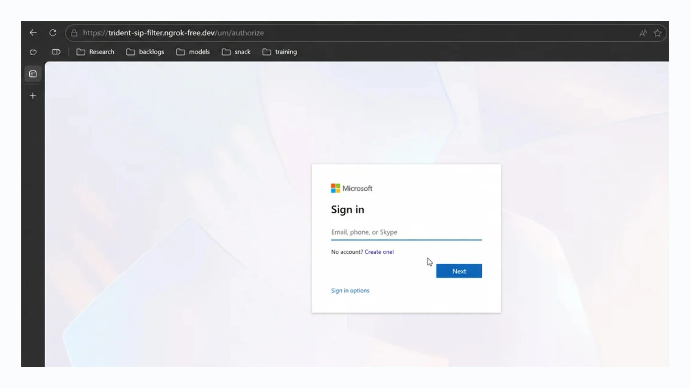 TrustSink: ataque rouba senhas burlando MFA no Microsoft Entra 2 Provedor MFA externo exibindo uma solicitação de login da Microsoft.