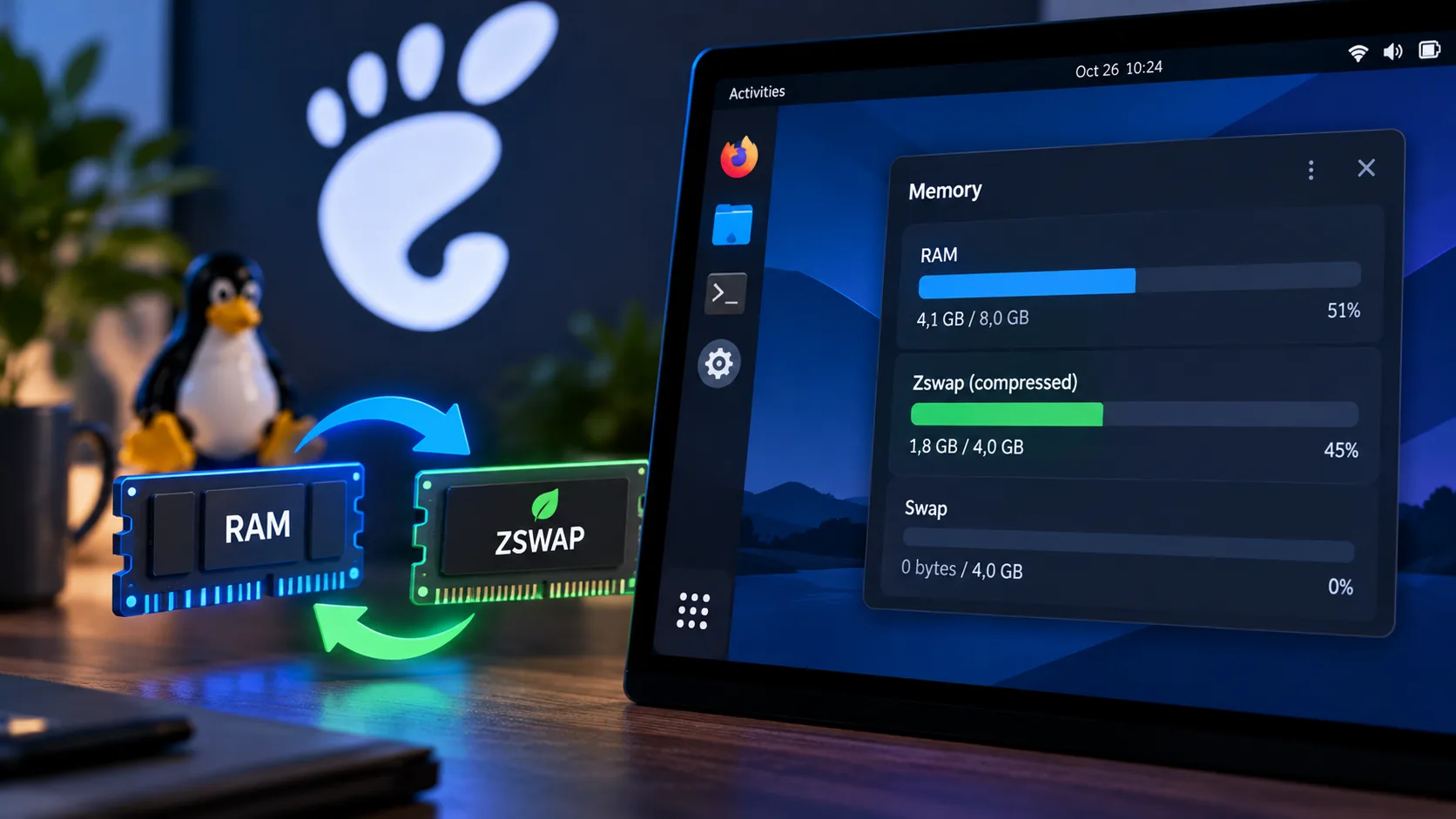 GNOME OS adota Zswap por padrão para resolver travamentos por falta de RAM 2 xOT0KLMQ gnome os zswap padrao convey email 1