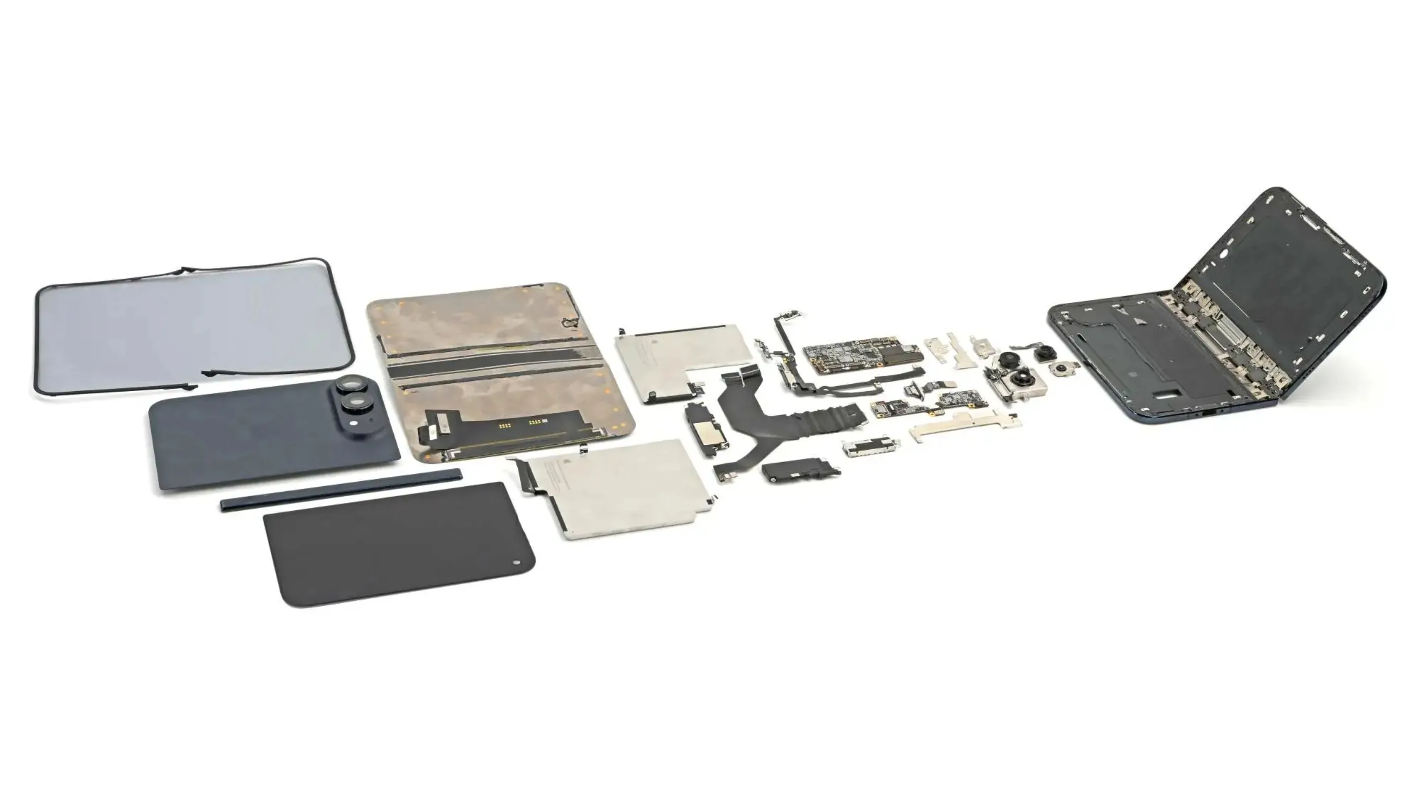 Desmontagem do iPhone Duo revela riscos na tela e reparabilidade 3 IavLJnwc desmontagem iphone duo ifixit falhas tela 2