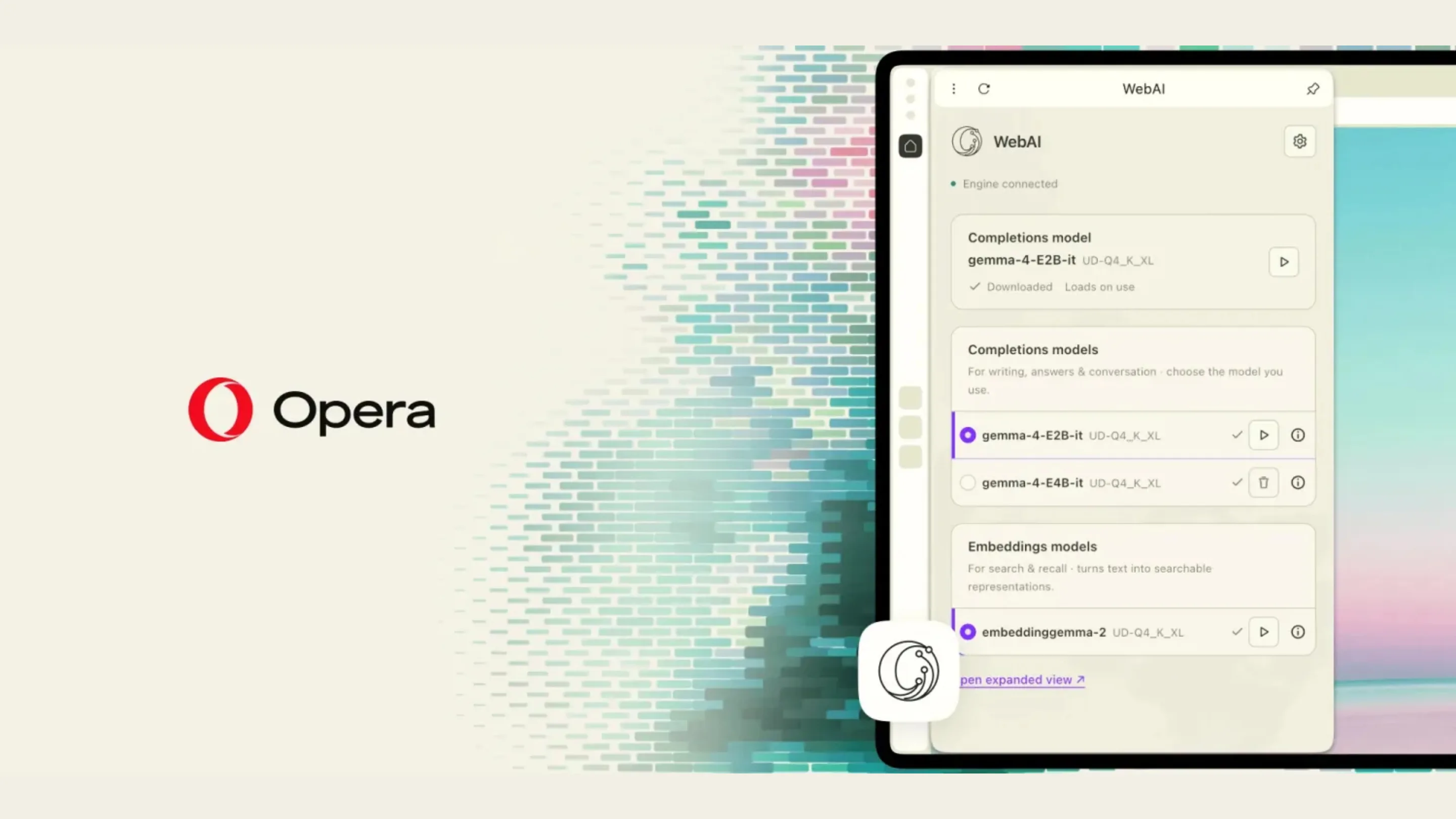 Opera One libera IA local no navegador com modelos Apple e Google