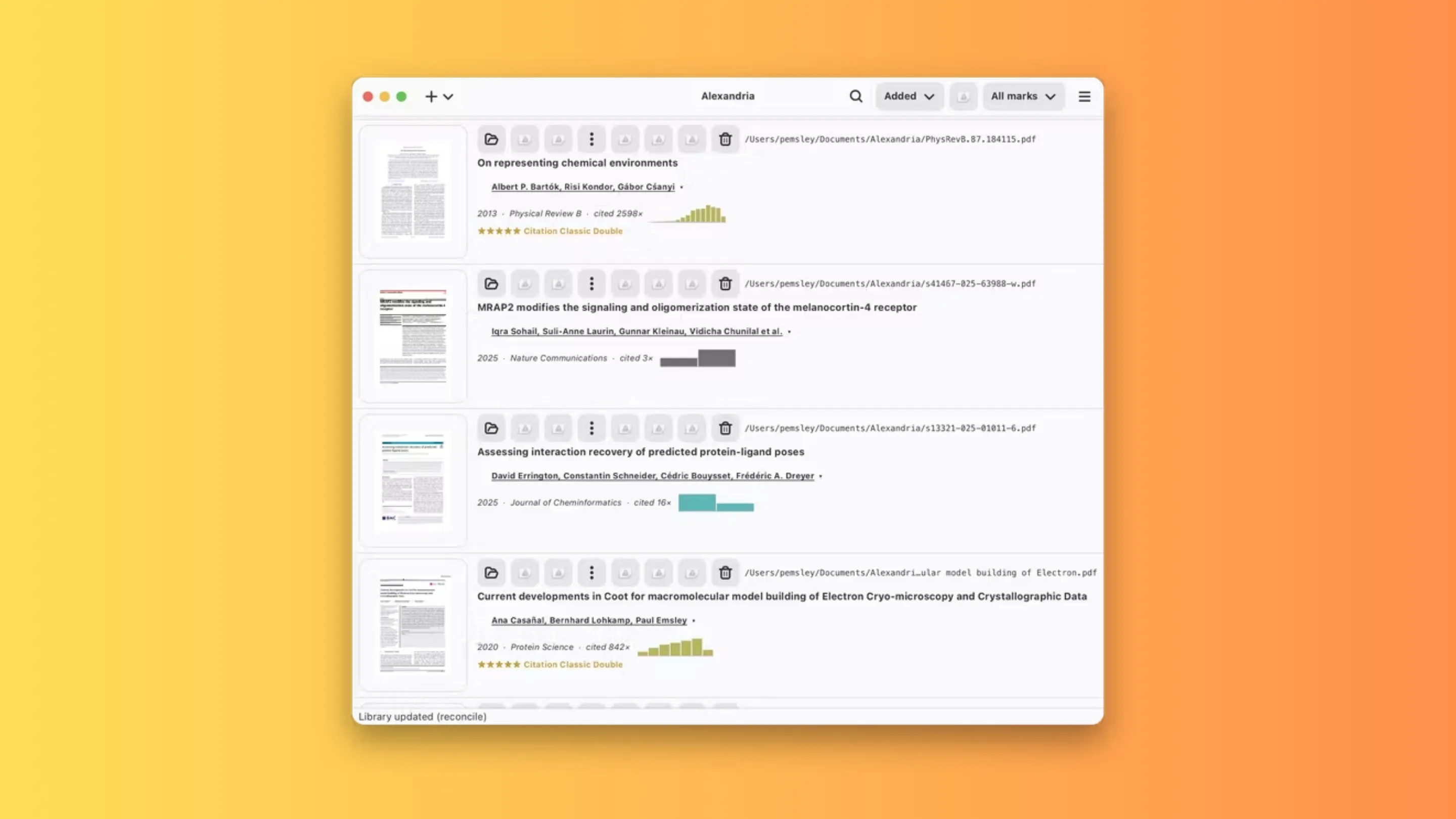 Instale o Alexandria, uma biblioteca pessoal de PDFs científicos, no Ubuntu, Fedora, Debian e outras distribuições Linux com Flatpak 2 Imagem com a interface do Alexandria