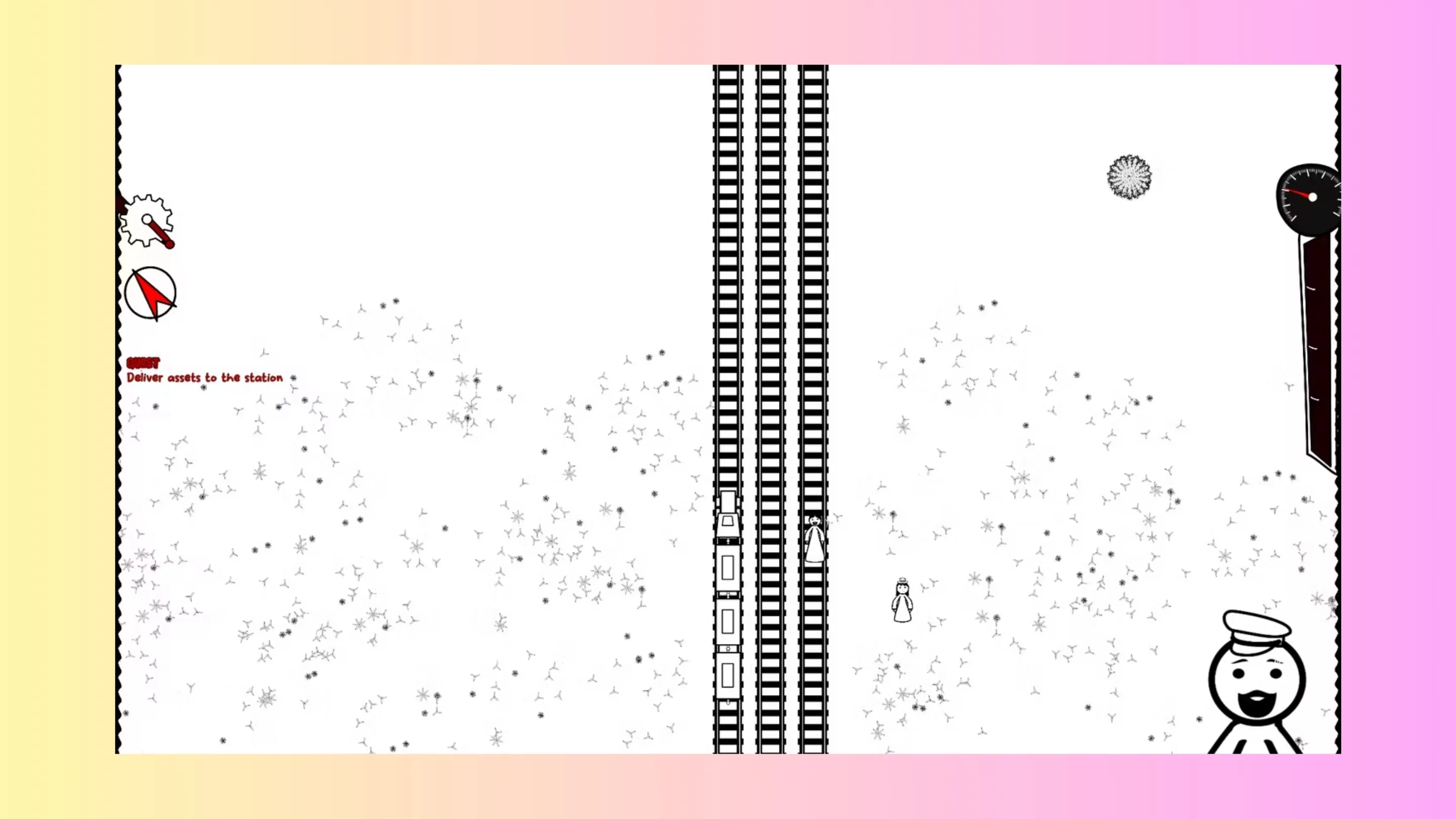 Imagem com a interface do Chuckle Express