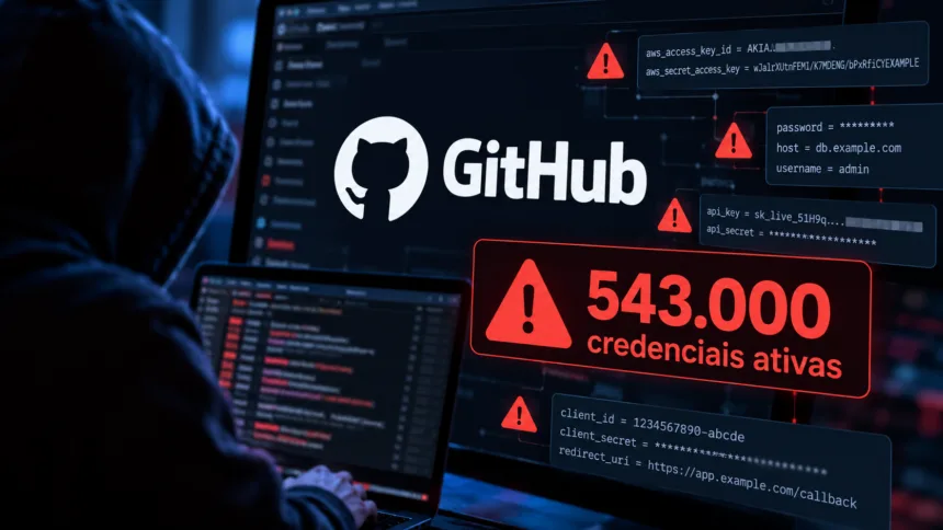 ZU9fXhKs vazamento credenciais ativas github analise