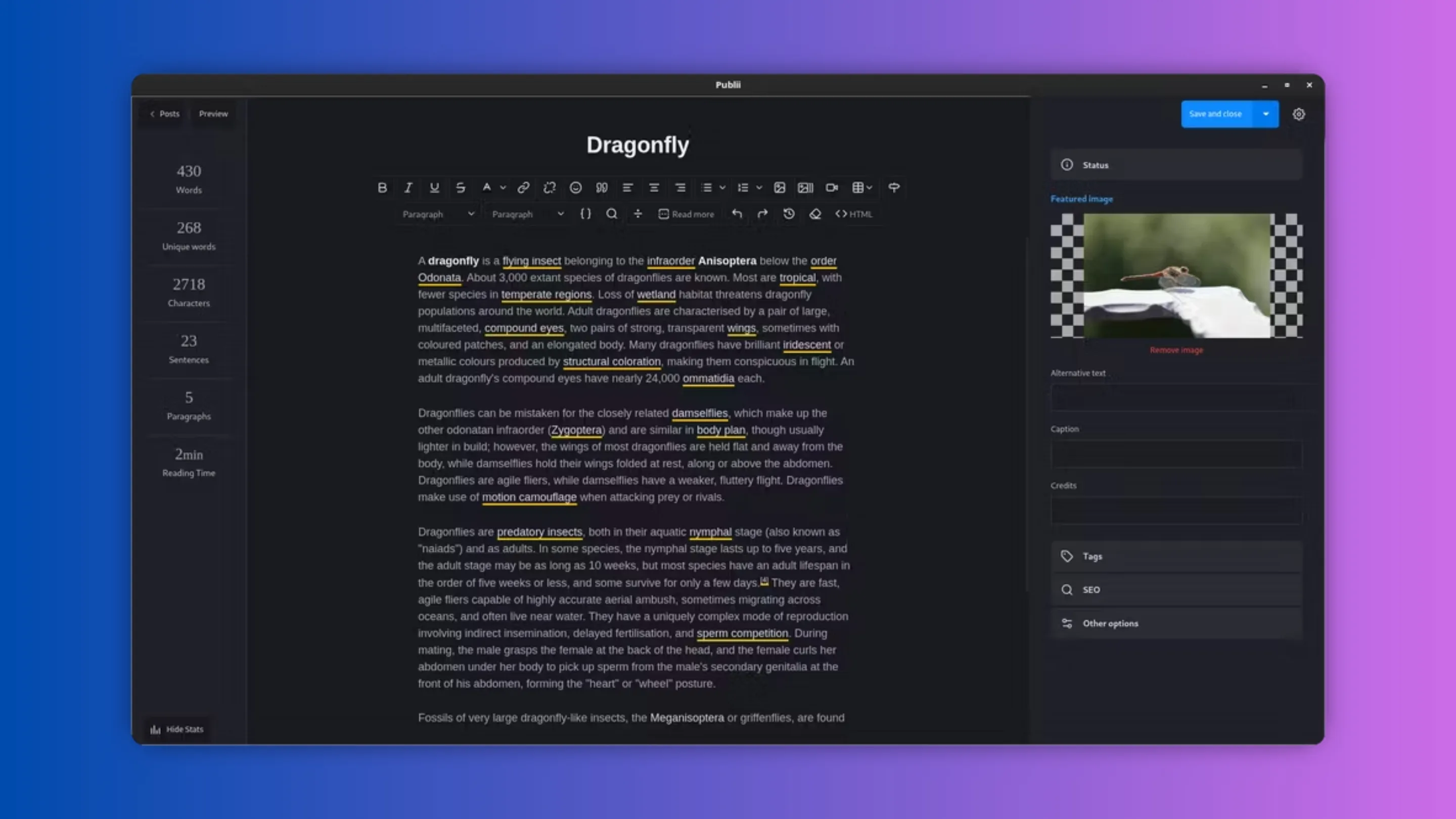 Instale o Publii, um CMS estático, no Ubuntu, Fedora, Debian e outras distribuições Linux com Flatpak 2 Imagem com a interface do Publii